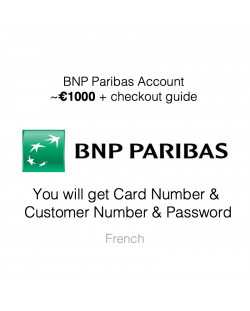 BANK ACCOUNT - 1000€ - BNP PARIBAS