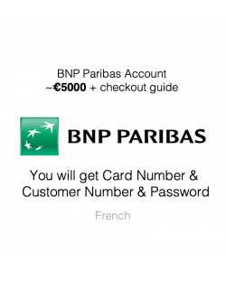 BANK ACCOUNT - 5000€ - BNP PARIBAS