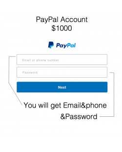 PAYPAL ACCOUNT ~ $1000 VALUE