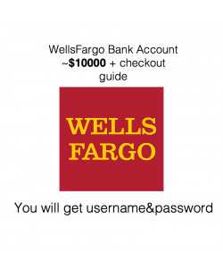 BANK ACCOUNT - 10000$ - WELLS FARGO