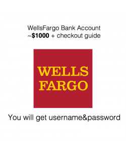 BANK ACCOUNT - 1000$ - WELLS FARGO