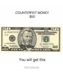 Counterfeit Dollar - $50 Bill